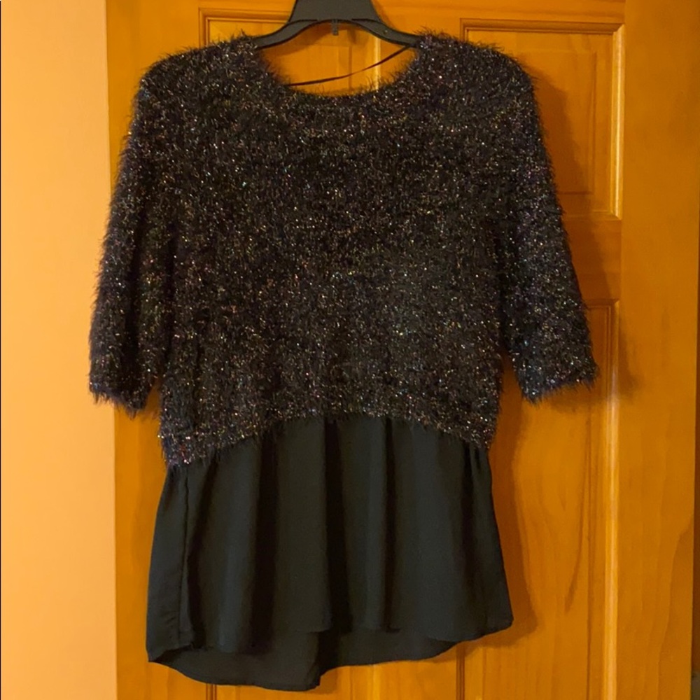 Sparkly black fancy shirt